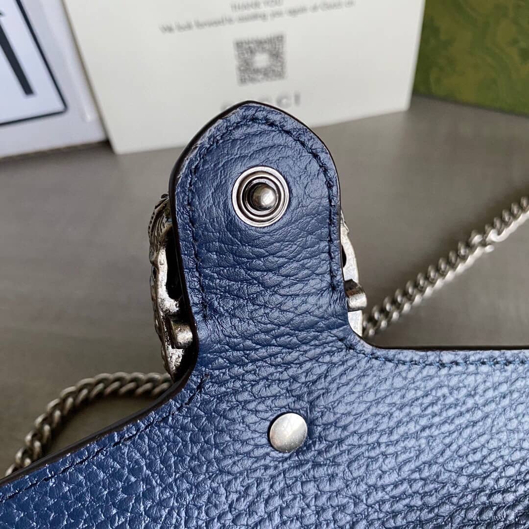 Gucci Dionysus GG Supreme Super Mini Bag Replica Blue 476432