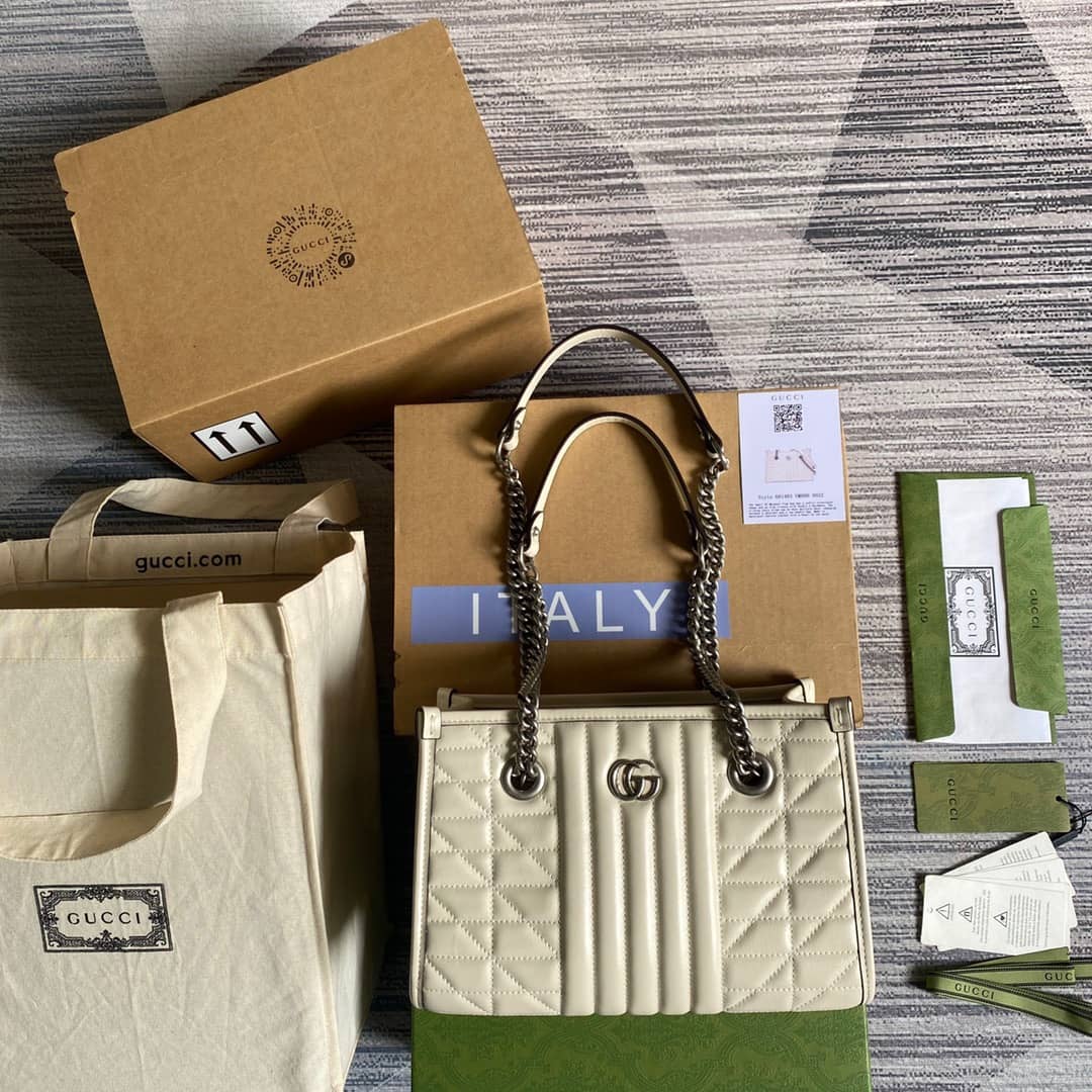 Gucci GG Marmont Small Tote Bag Replica White 681483