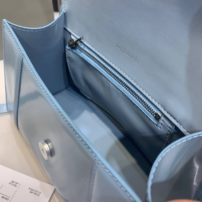 Balenciaga Hourglass Leather Top Handle Replica Bag