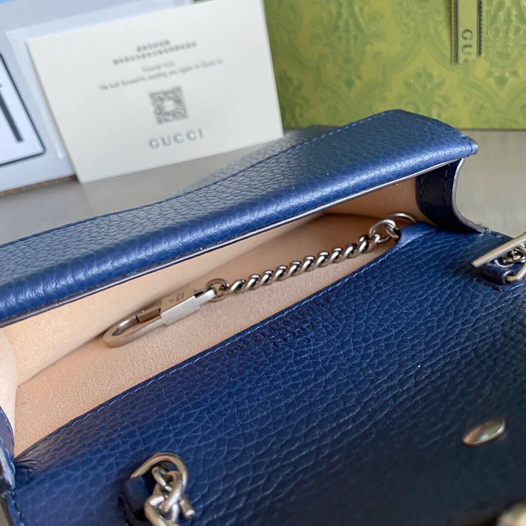 Gucci Dionysus GG Supreme Super Mini Bag Replica Blue 476432