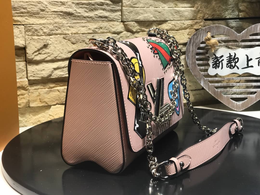Louis Vuitton Twist MM Bag Blue M50296 Replica