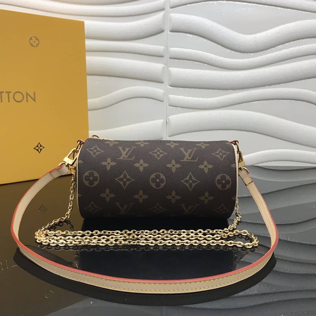 Louis Vuitton Monogram Canvas Mini Round Replica Pochette Brown M40713