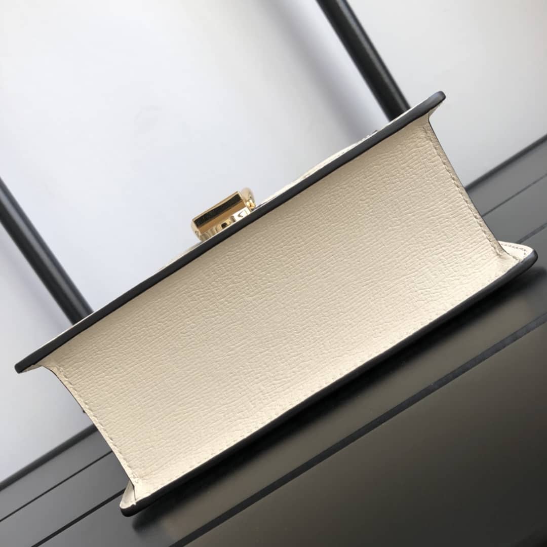Gucci Sylvie Leather Mini Shoulder Bag Replica White Beige 470270