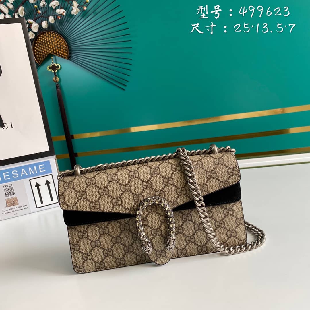 Gucci Dionysus GG Supreme Small Crossbody Bag Replica 499623