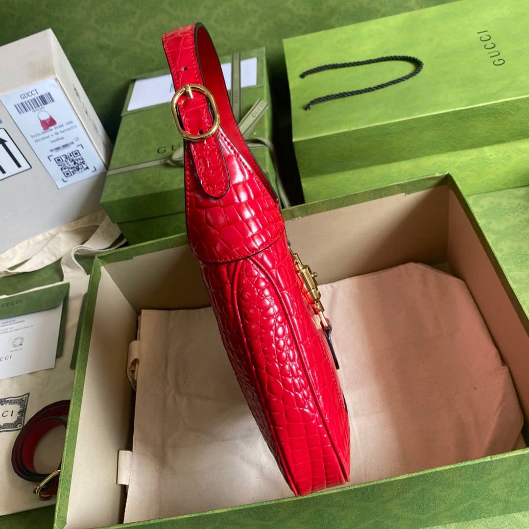 Gucci GG Jackie 1961 Small Hobo Shoulder Bag Replica Red 636709