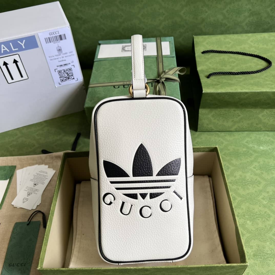 Gucci Adidas x Gucci Mini Top Handle White 702387 Replica Clutch