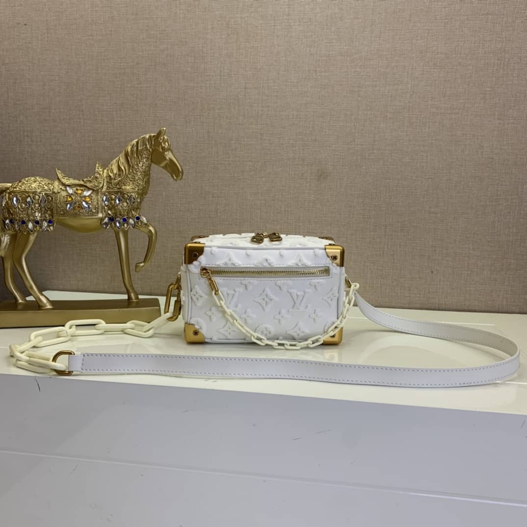 Louis Vuitton Mini Soft Trunk Monogram Canvas Replica Bag White M68970