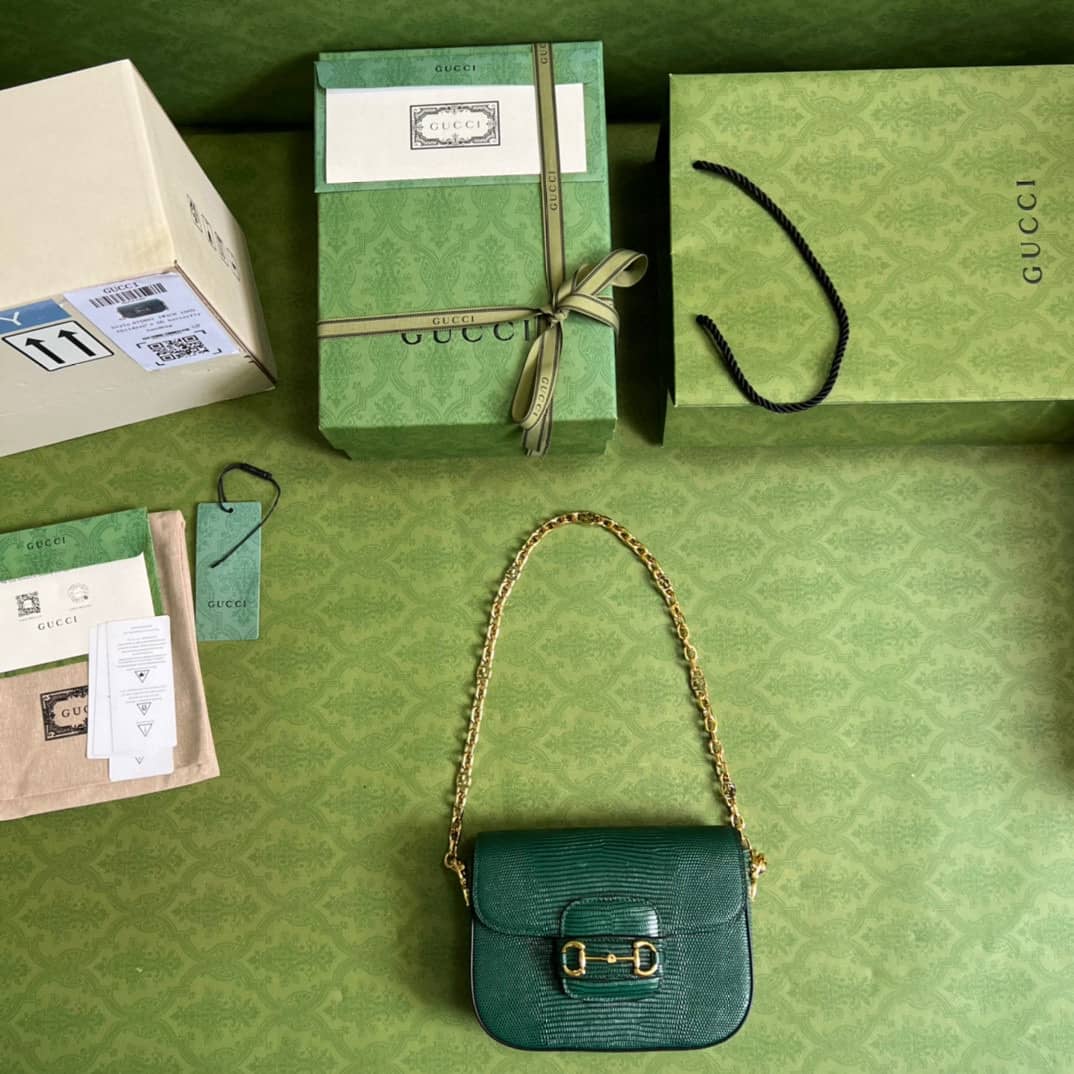 Gucci Horsebit 1955 Lizard Mini 675801 Replica Shoulder Bag