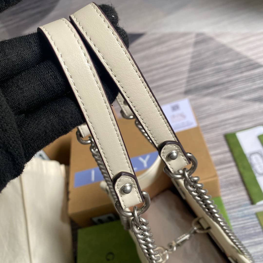 Gucci GG Marmont Small Tote Bag Replica White 681483