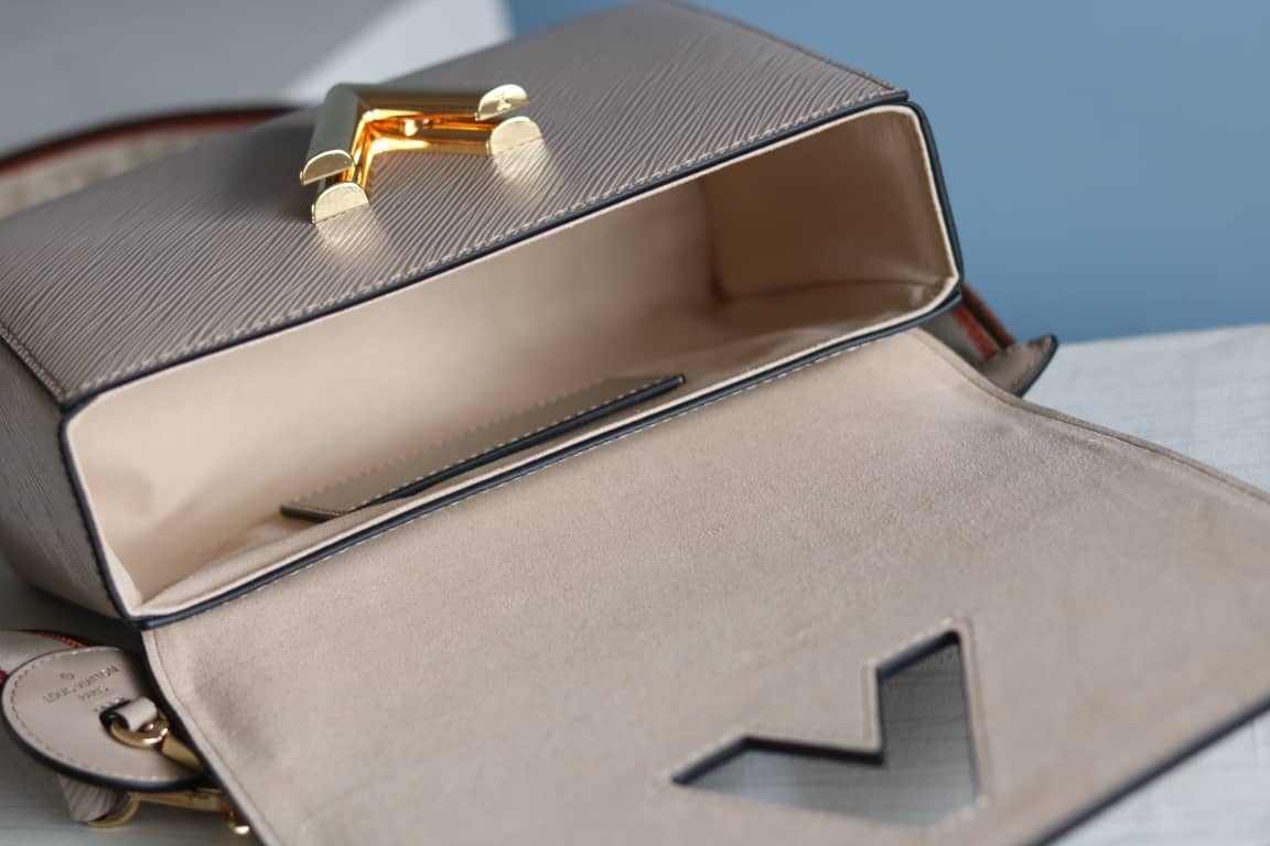 Louis Vuitton Textured Epi Leather Twist Series Bag Gray