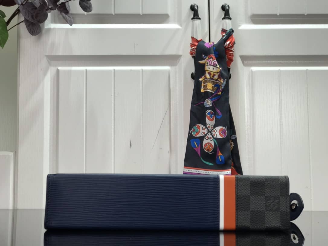 Louis Vuitton Replica Pochette Voyage MM Epi Damier Leather Blue M56827