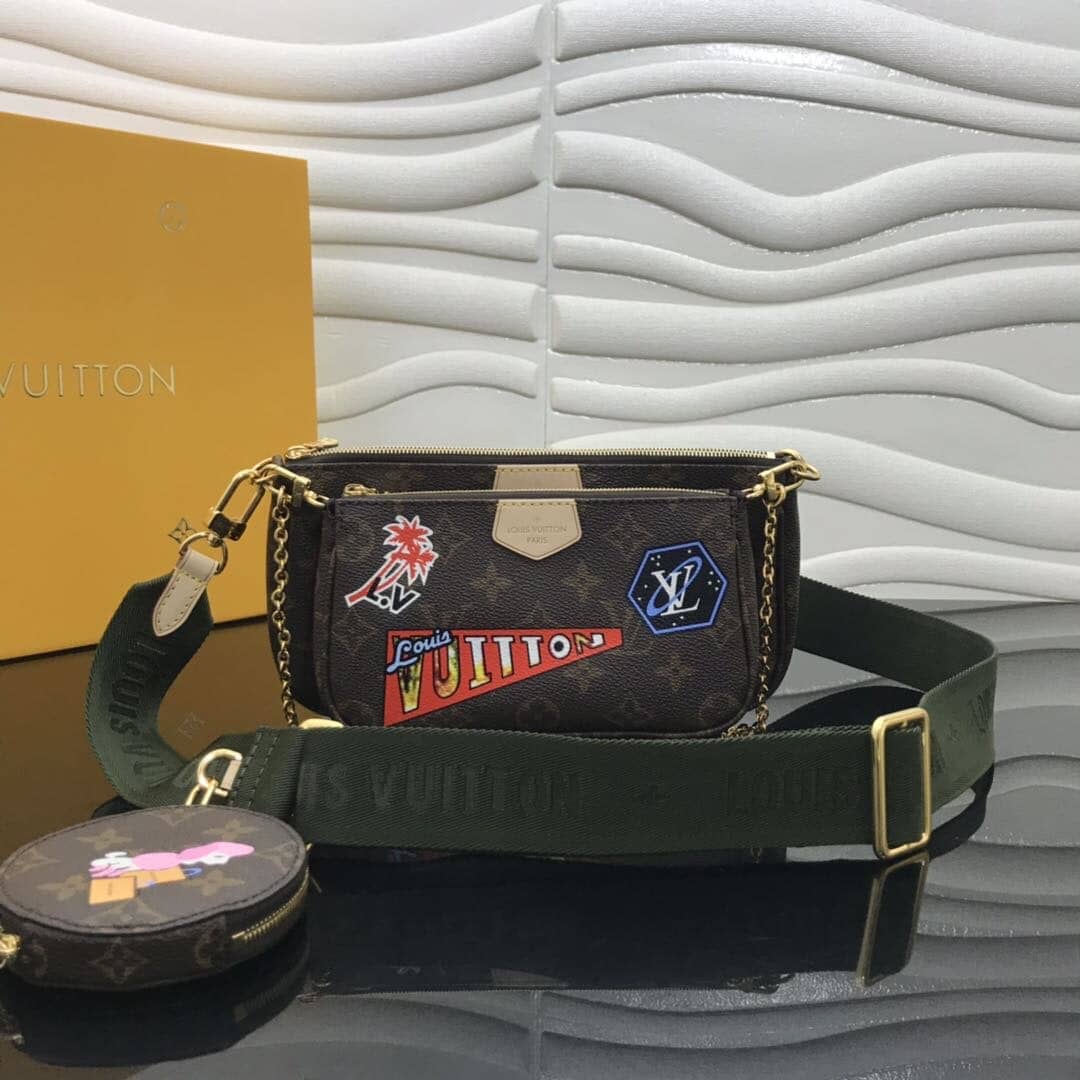 Louis Vuitton Monogram Canvas Multi Pochette Replica Green M44823