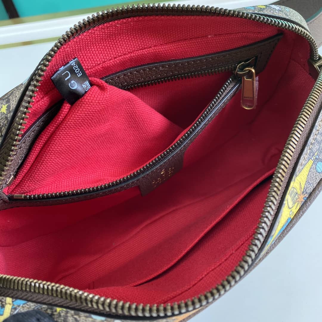 Gucci Disney Supreme GG Canvas Leather Belt Bag Replica 602695