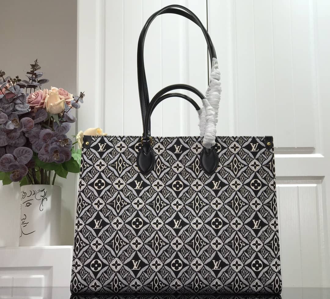 LV Tote Dupe On the Go GM Since 1854 Tote Replica Black M57207