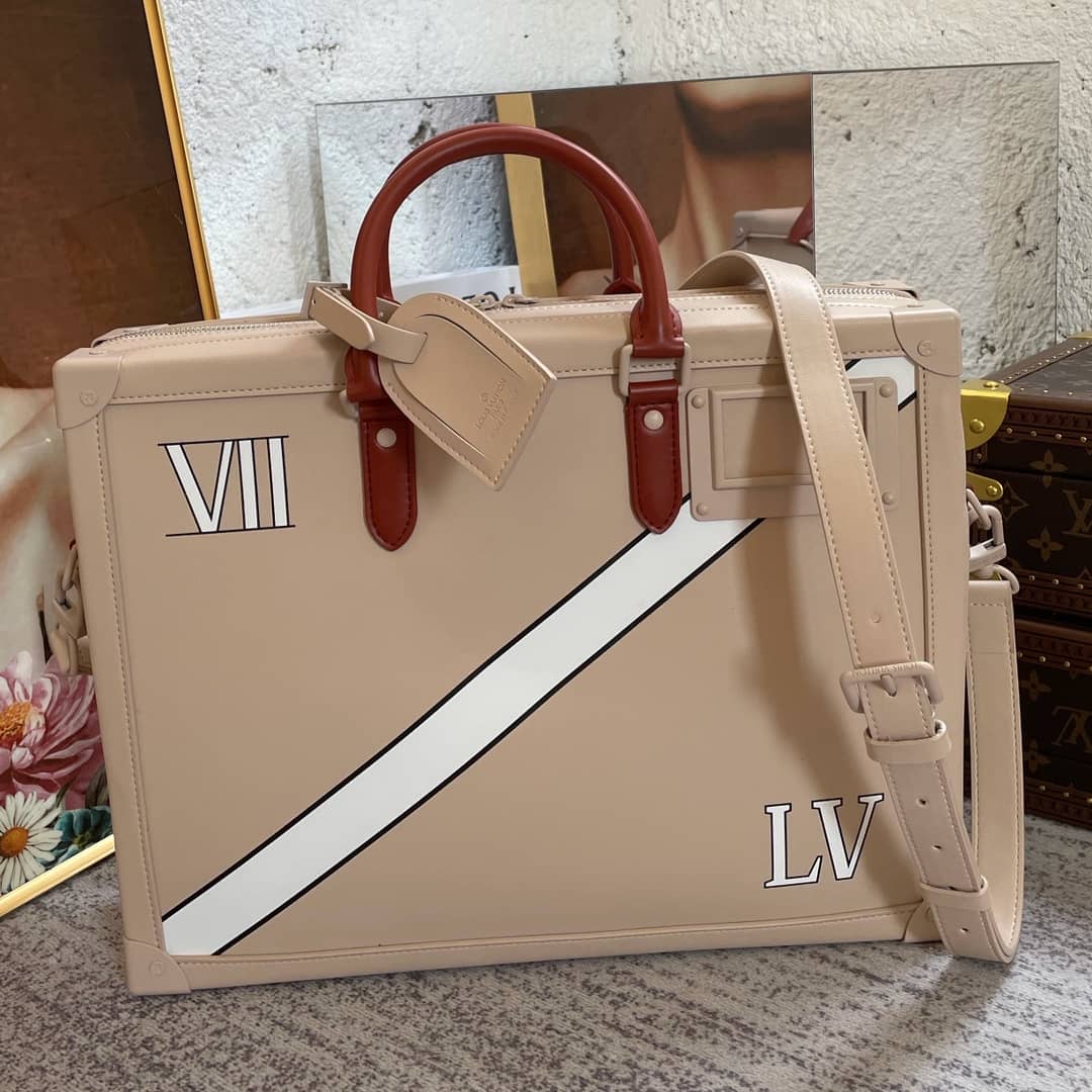 Louis Vuitton Monogram Soft Trunk Replica Briefcase Apricot M44952