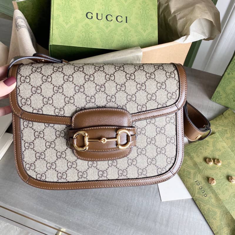 Gucci Horsebit 1955 Shoulder Bag Replica Brown 602204