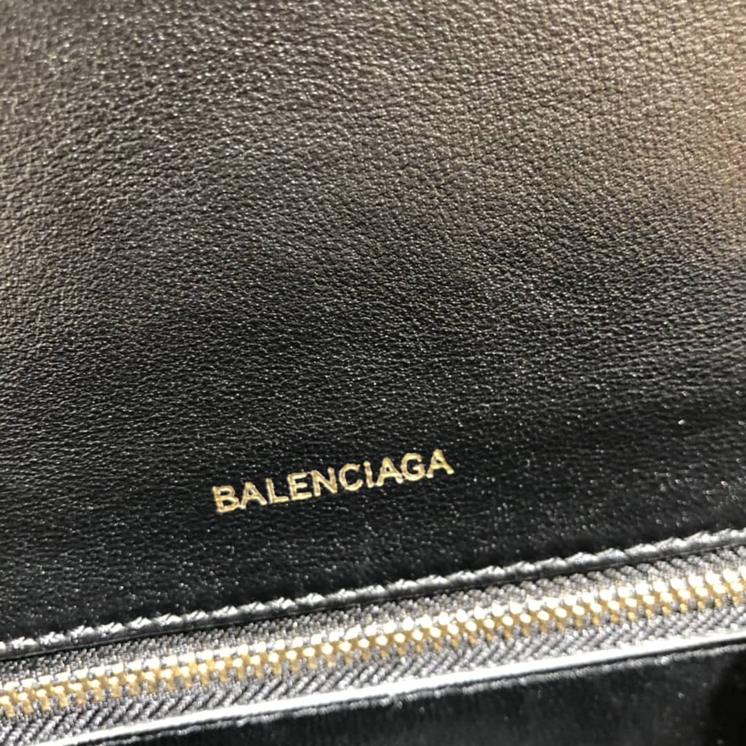 Balenciaga Hourglass Leather Top Handle Replica Bag