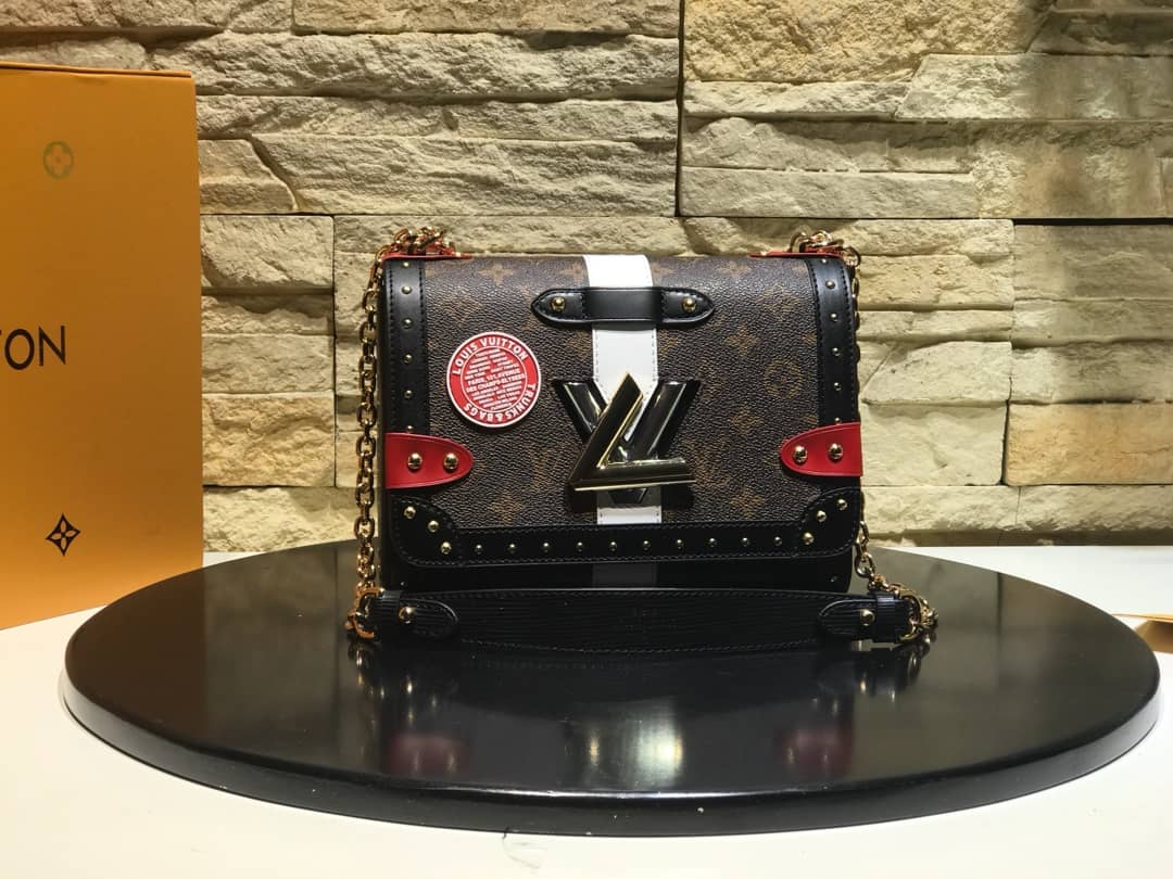 Louis Vuitton Twist MM Bag Black M50296 Replica