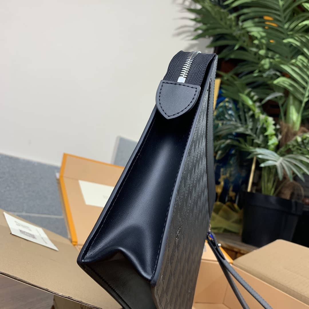 Louis Vuitton Damier Graphite Standing Pouch Replica Black N60448