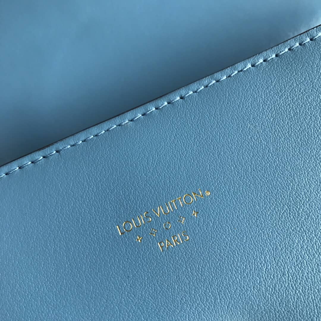 Louis Vuitton Pont9 Neuf Leather Replica Shoulder Bag Blue M55948