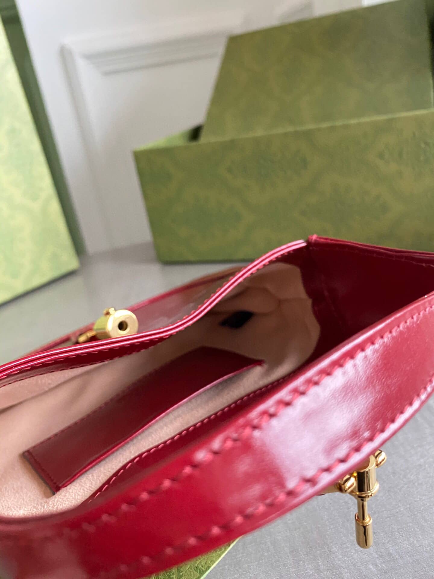 Gucci Jackie 1961 Mini Shoulder Bag Replica Red 637091