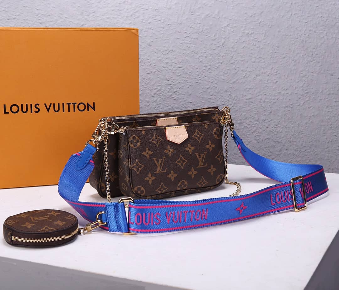 Louis Vuitton Multi Pochette Accessoires Replica Crossbody Bag Blue M44840