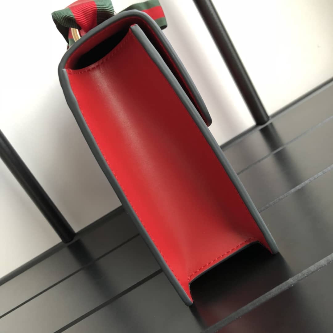 Gucci Sylvie Small Leather Shoulder Bag Replica Red 421882