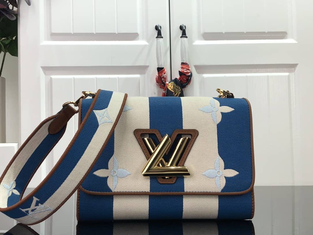 Louis Vuitton Embroidered Canvas Calf Leather Twist MM Replica Bag M57659
