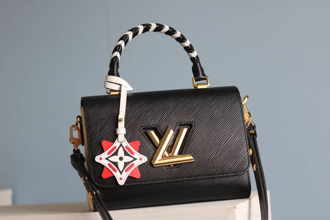 Louis Vuitton Textured Epi Leather Twist Series Bag Black