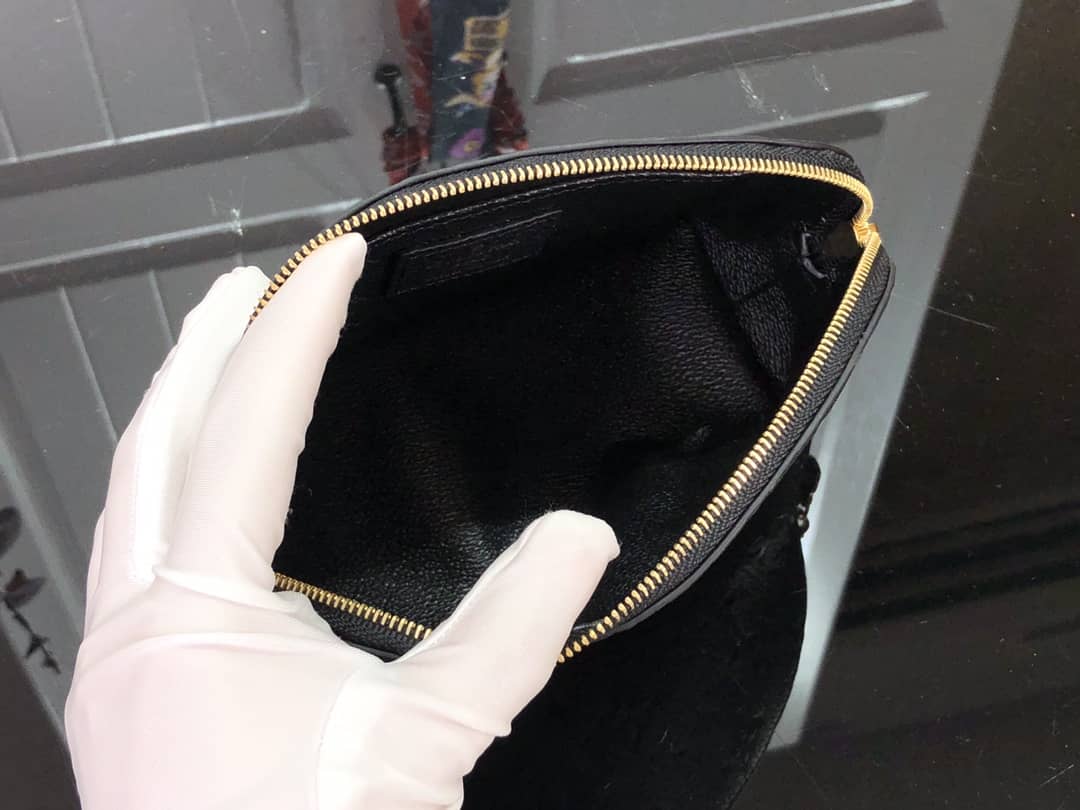 Louis Vuitton Pochette Dupe Monogram Cosmetic Pouch  Black M47515
