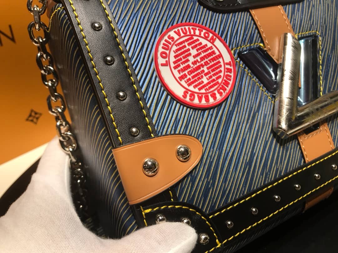 Louis Vuitton Twist MM Bag Blue M50296 Replica