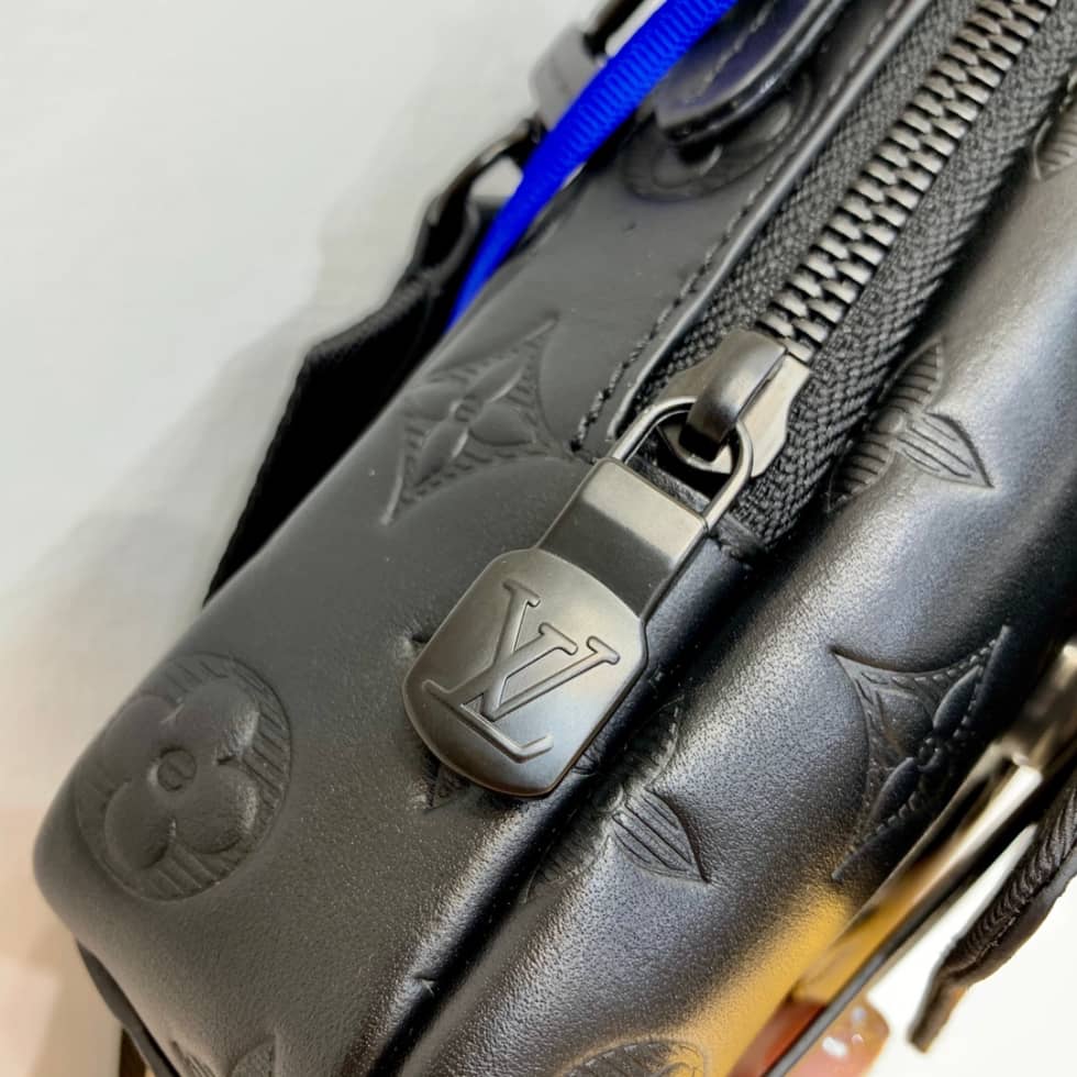 Louis Vuitton x Nigo Flap Double Pouch Black M81005 Replica Phone Bag