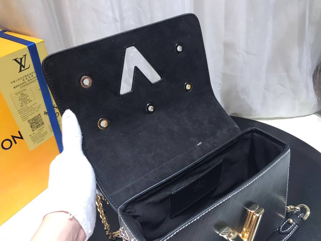 Louis Vuitton Epi Leather Twist MM Replica Bag Black