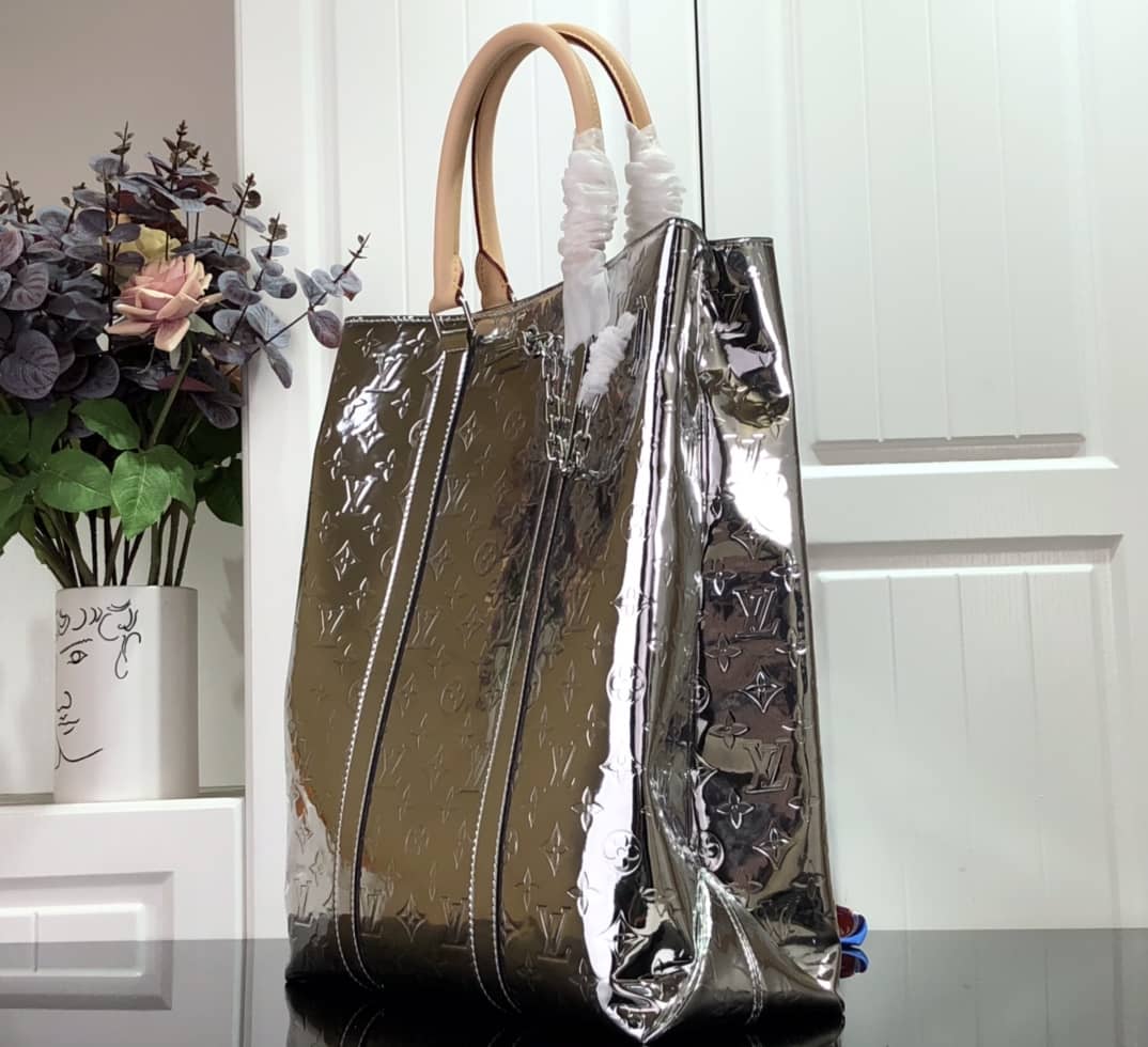Louis Vuitton Sac Plat Monogram Mirror Coated Canvas Replica Bag