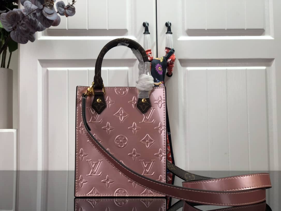 Louis Vuitton Petit Sac Plat Flat Shoulder Bag Replica Pink M80169