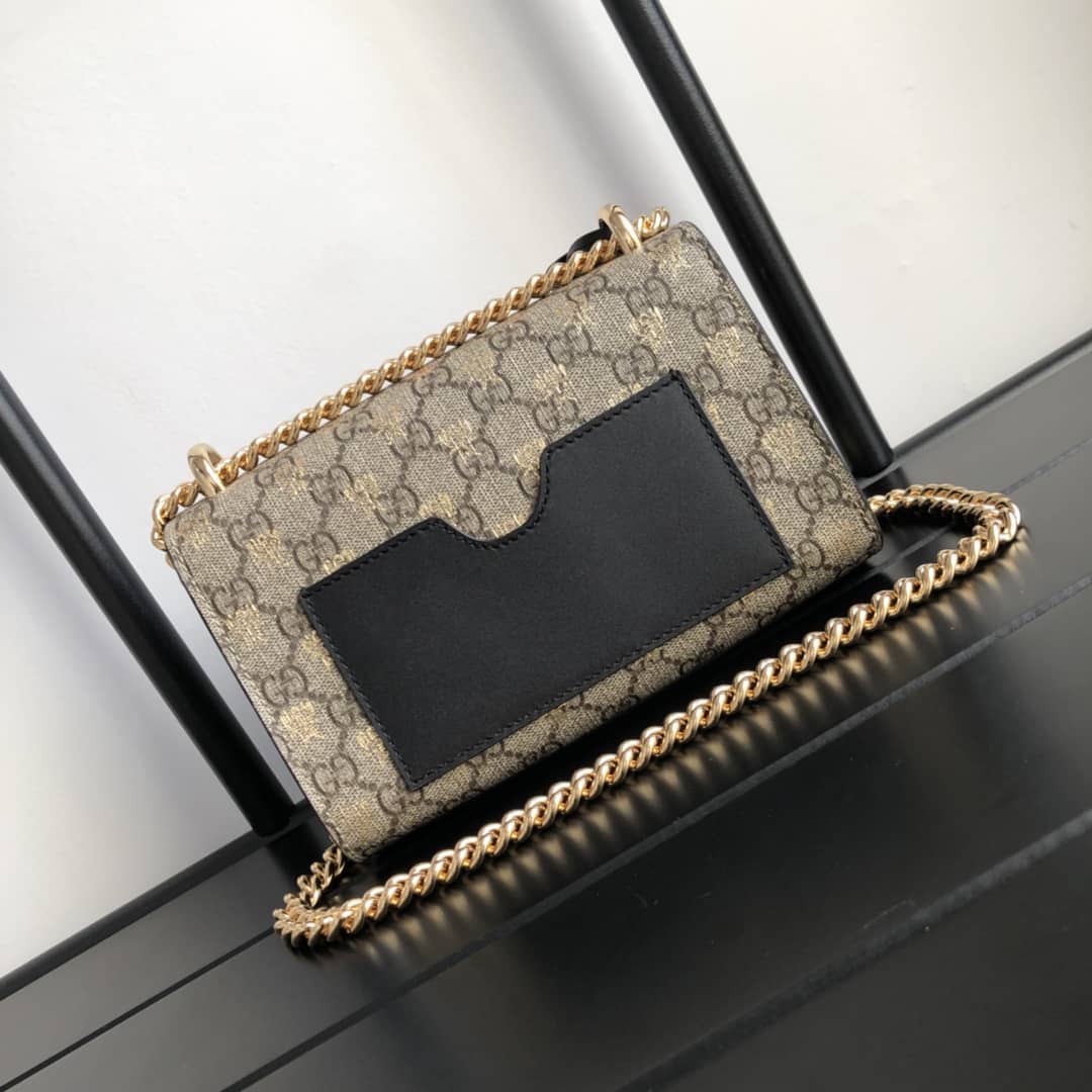 Gucci Padlock Small GG Chain Shoulder Bag Replica Brown 409487