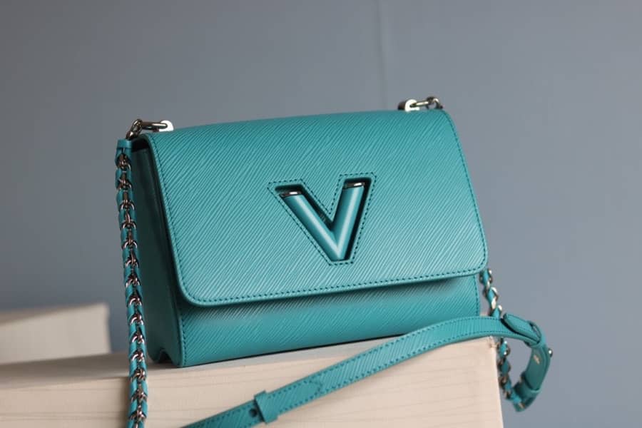 Louis Vuitton Twist MM Chain Leather Replica Bag Green M50282