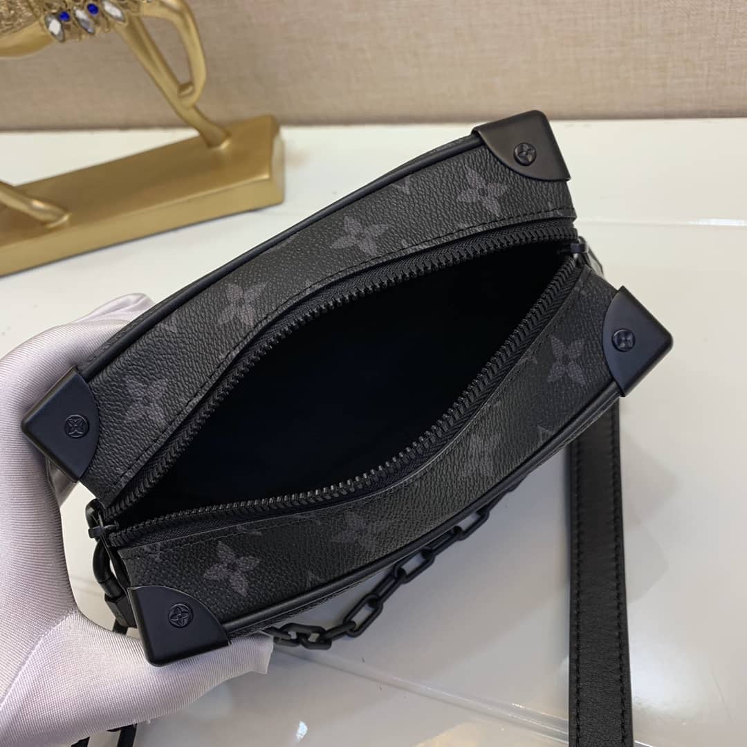 Louis Vuitton Monogram Eclipse Mini Soft Trunk Replica Bag M44735