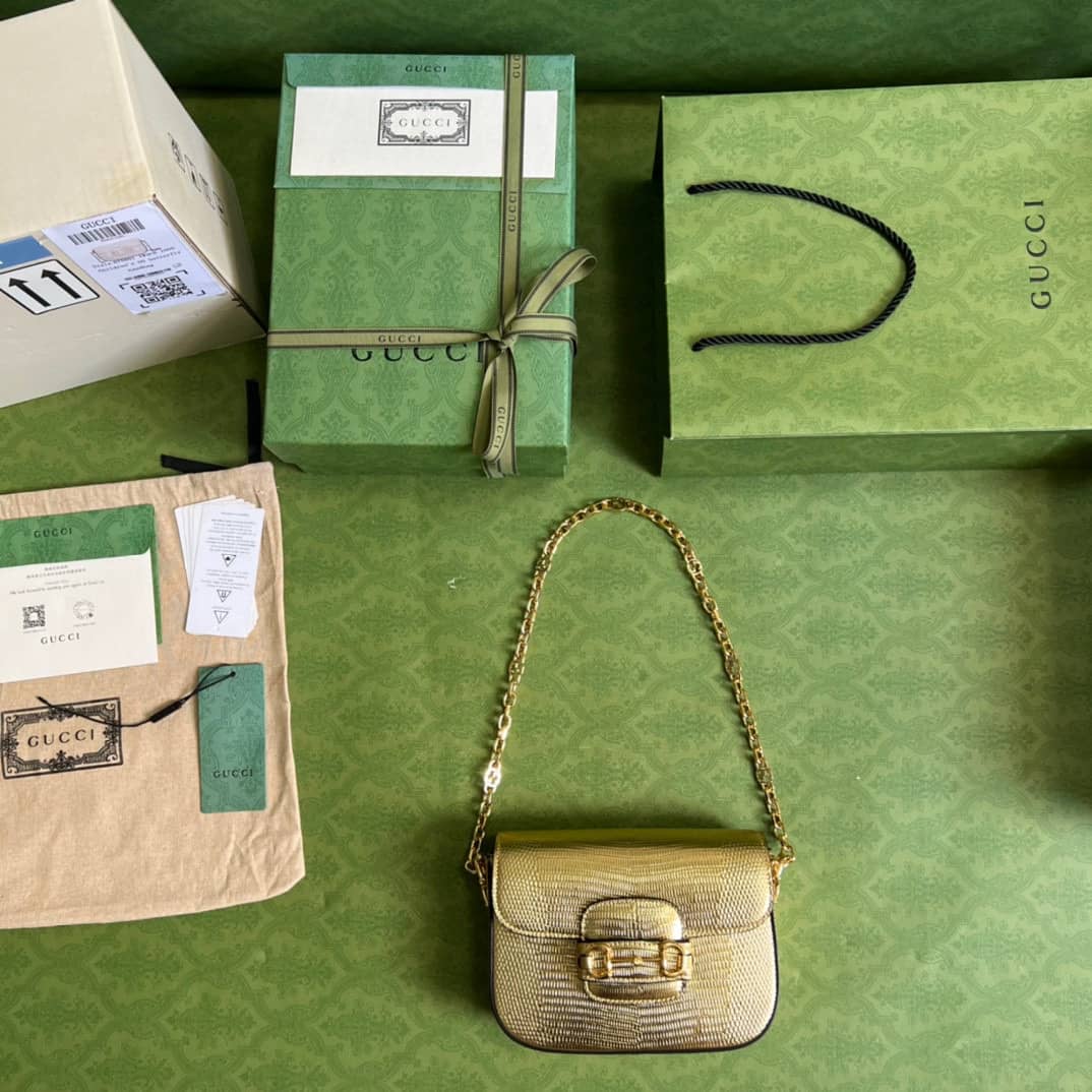 Gucci Horsebit 1955 Lizard Mini 675801 Replica Shoulder Bag