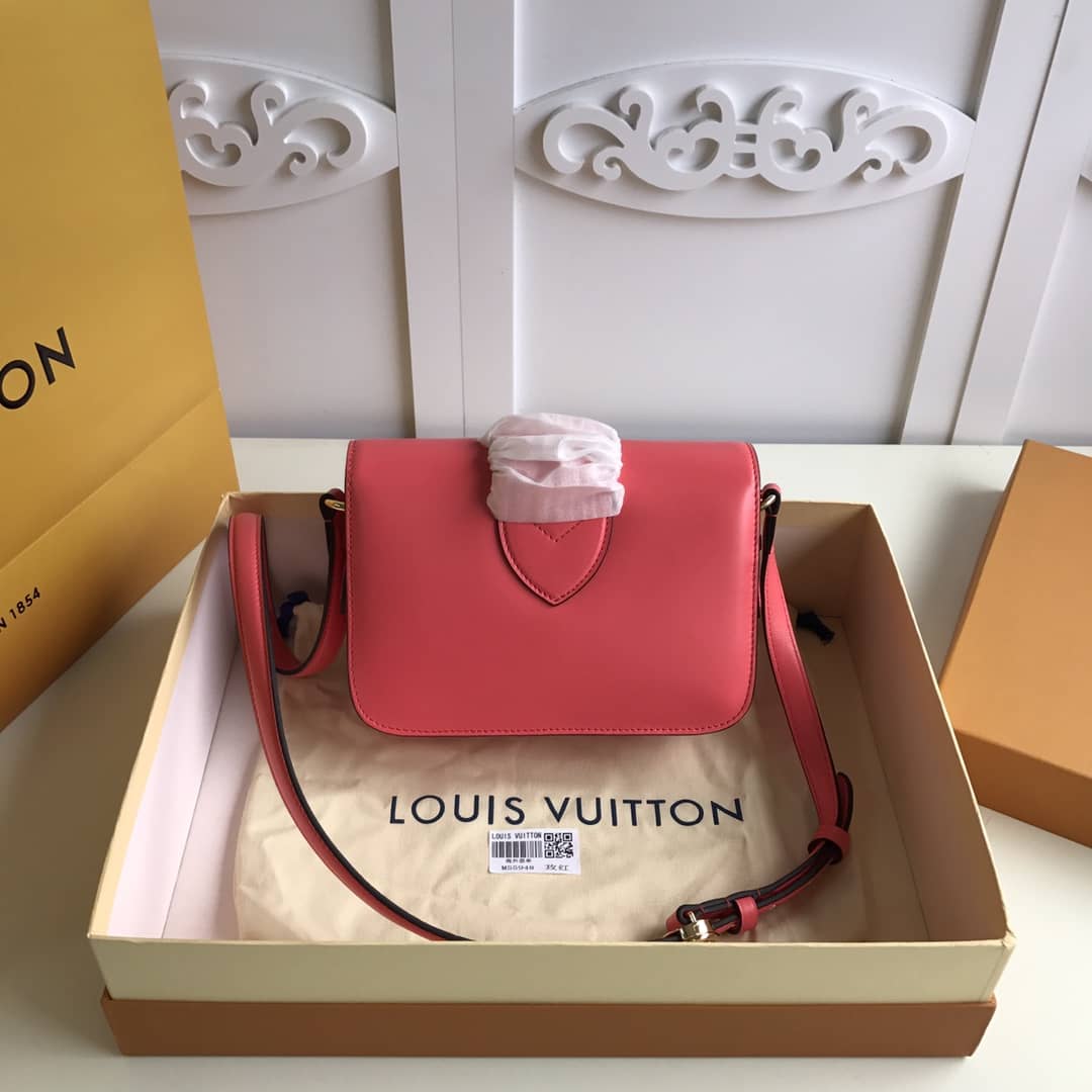 Louis Vuitton Pont9 Neuf Leather Replica Shoulder Bag Red M55948