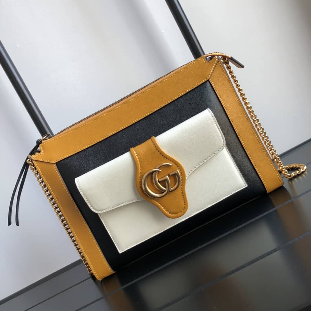 Gucci Small Shoulder Bag With Double G Replica Yellow 648999