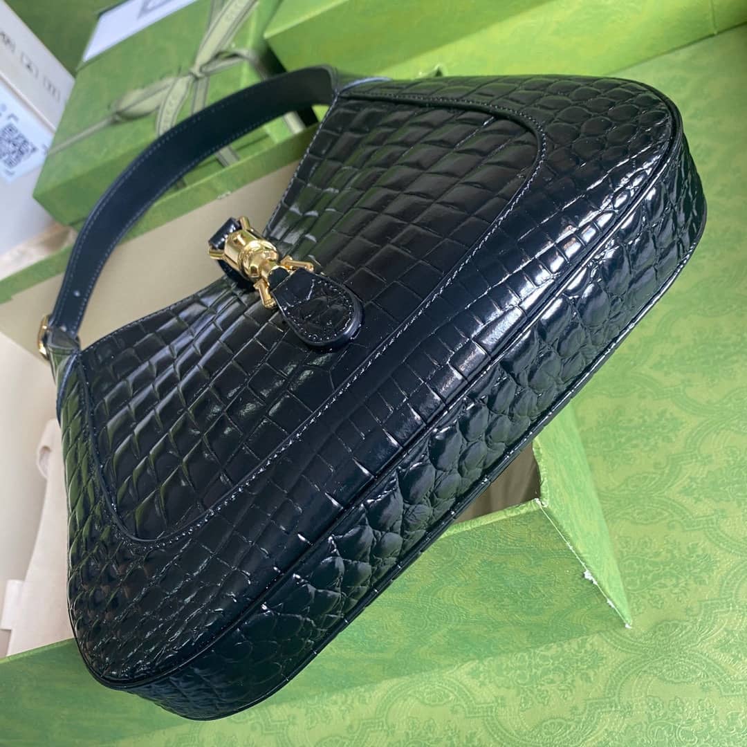 Gucci GG Jackie 1961 Small Hobo Shoulder Bag Replica Black 636709