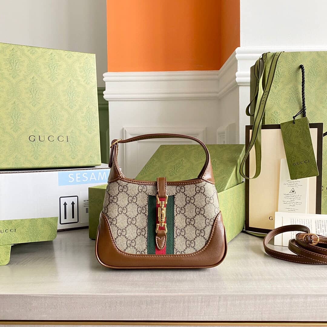 Gucci Jackie 1961 Mini Shoulder Bag Replica Brown 637092