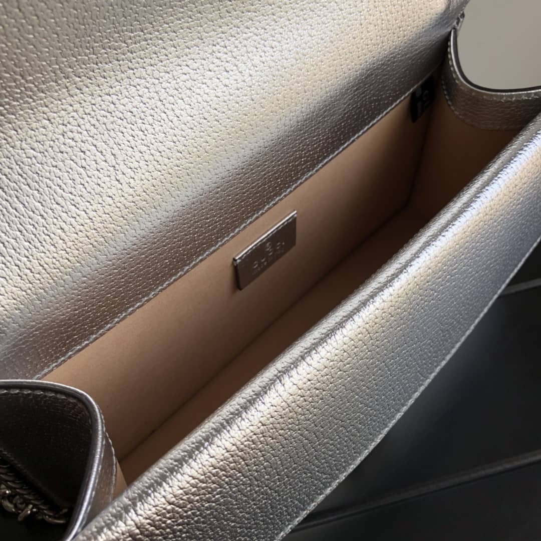 Gucci GG Dionysus Small Shoulder Bag Replica Silver 499623