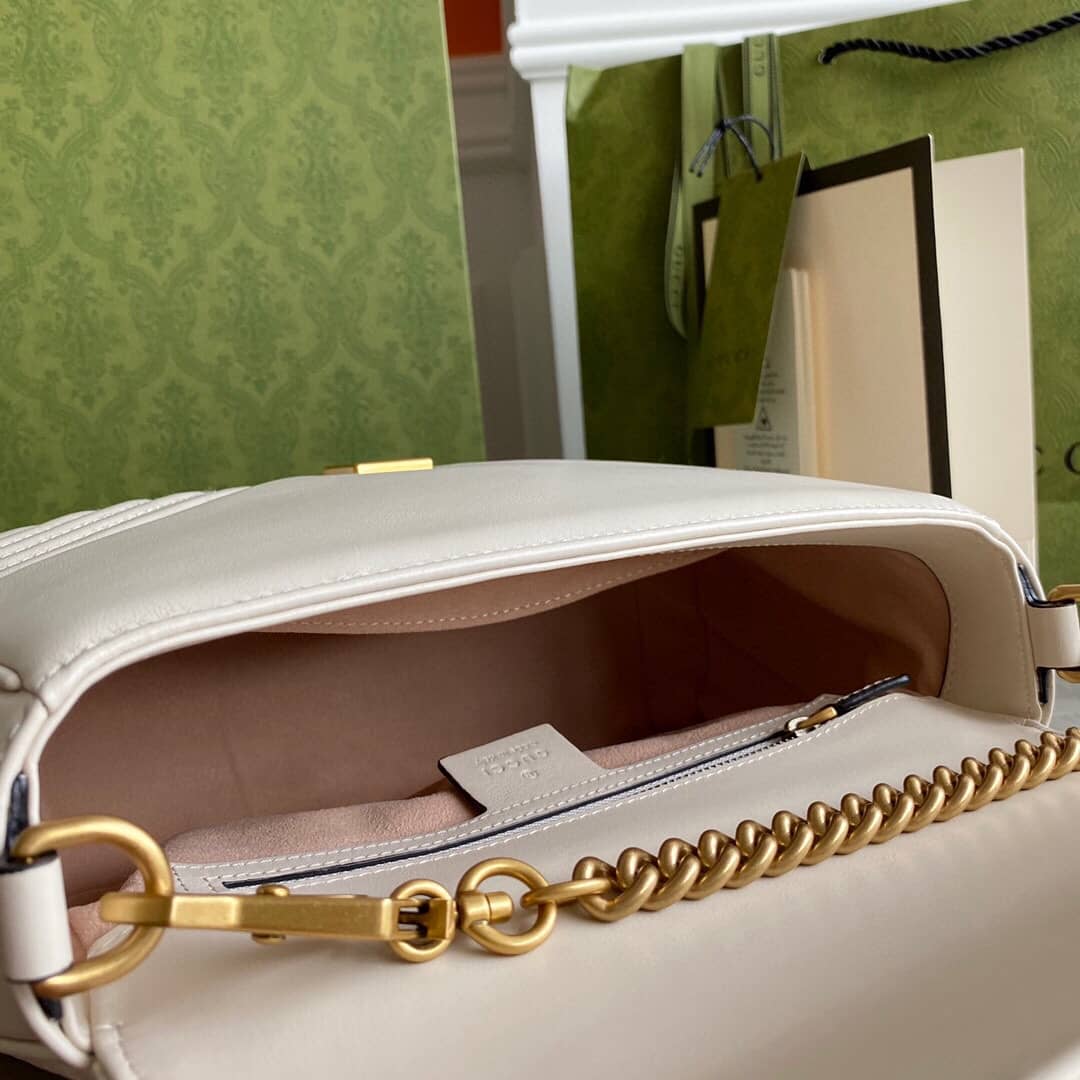 Gucci Marmont Dupe Mini GG Marmont Replica Bag White 498100