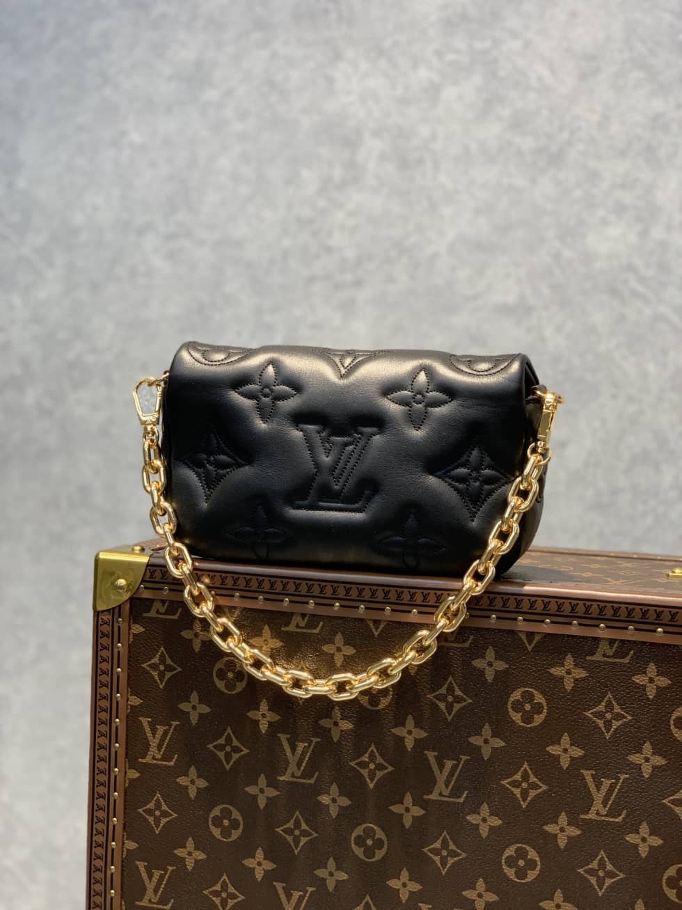 Louis Vuitton Wallet On Strap Bubblegram Black M81398 Replica