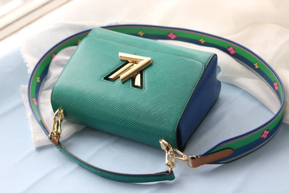 Louis Vuitton Textured Epi Leather Twist Series Bag Green