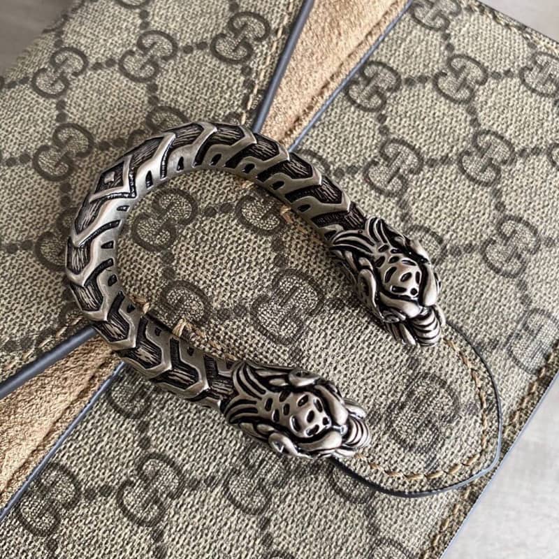 Gucci Dionysus Dupe GG Supreme Dionysus 2way Mini Chain Shoulder Bag Replica Brown 421970