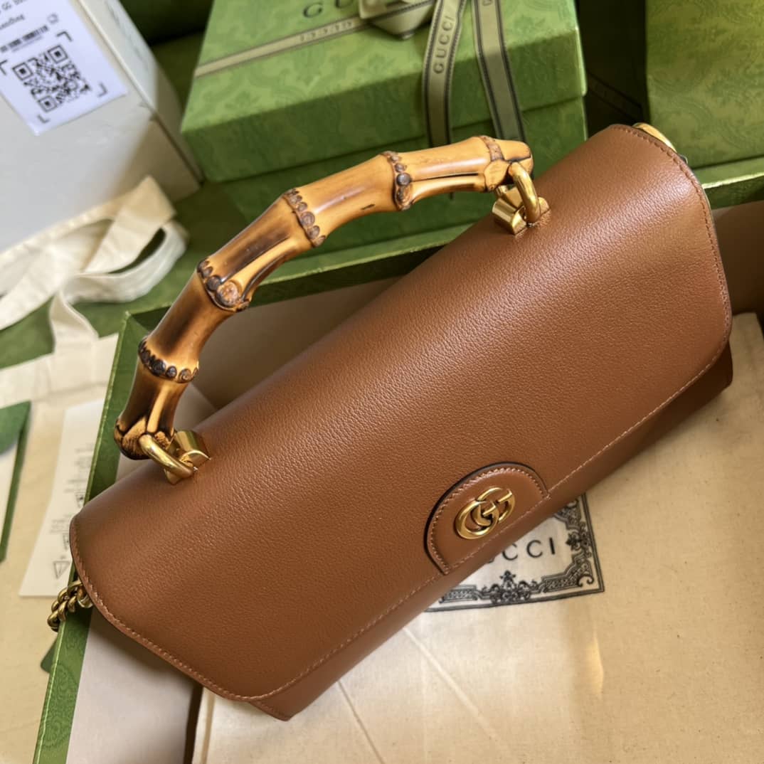 Gucci GG Large Top Handle Bag With Bamboo 675795 Replica