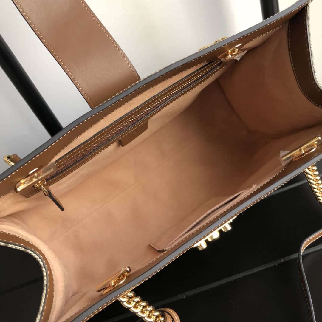 Gucci Padlock Medium GG Supreme Shoulder Bag Replica Brown 479197